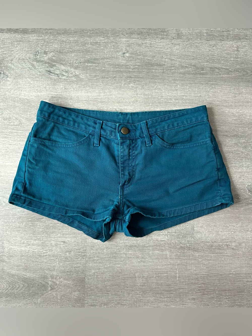 American Apparel Teal Women's Y2K Shorts mid to low rise